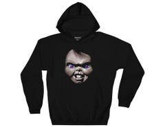 Hoodies and Sweatshirts Chucky Face Pull Over Fleece Hoodie Chucky Movies