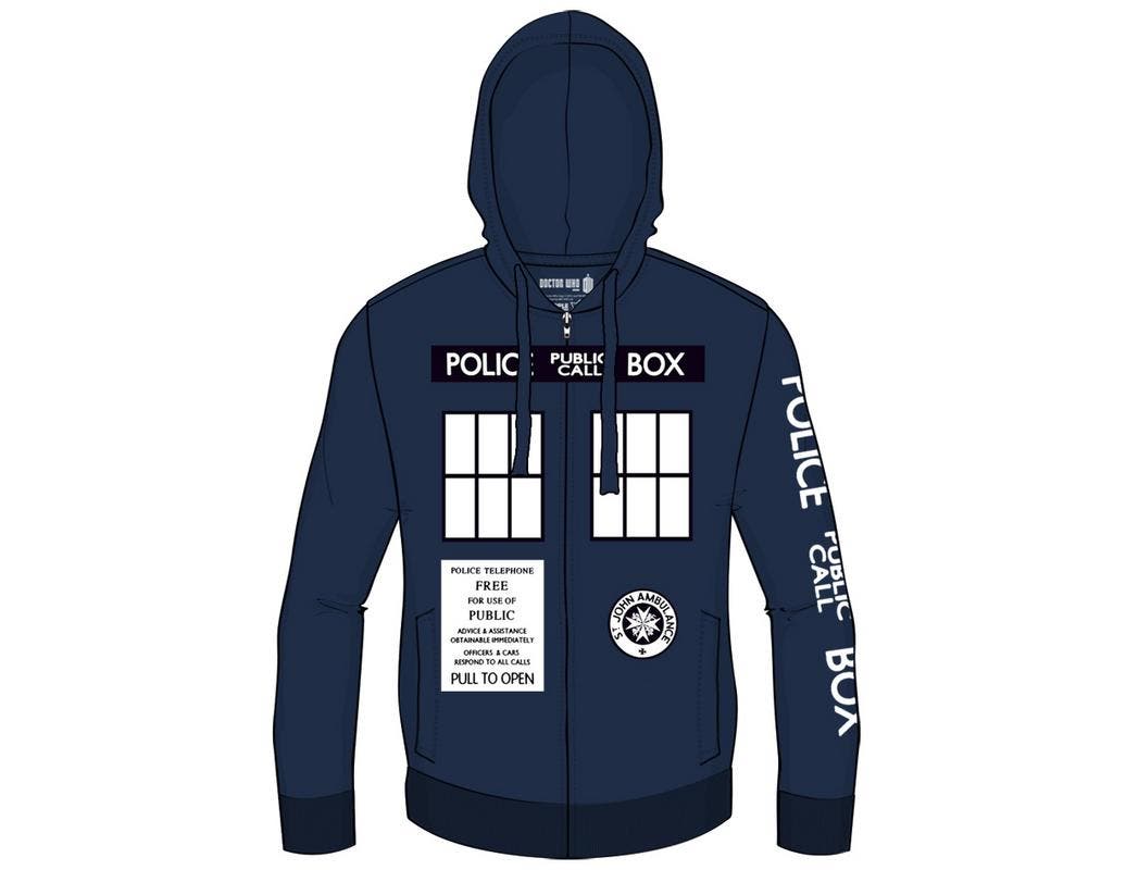Doctor Who Tardis Police Call Box Pullover Hoodie Licensed Size XXXL NEW UNWORN 