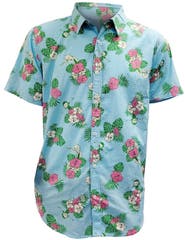 Button Ups Rick and Morty Hawaiian Floral Dancing Button Up Shirt Rick and Morty TV